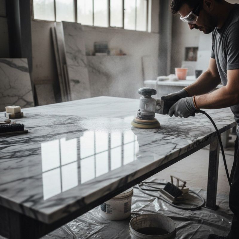 Marble Countertop Polishing detail